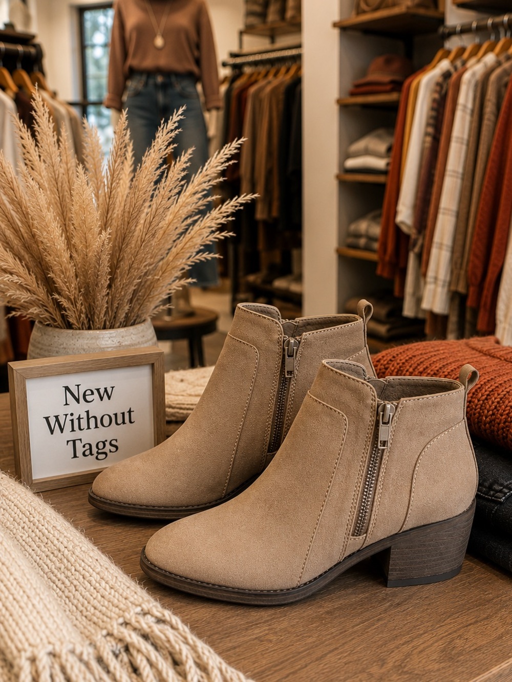 Maurice’s Tan Ankle Boots, NWOT